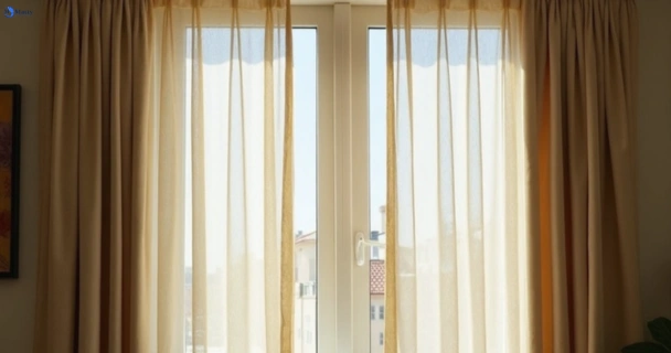 Dull dusty drapes in kellyville-nsw before professional cleaning
